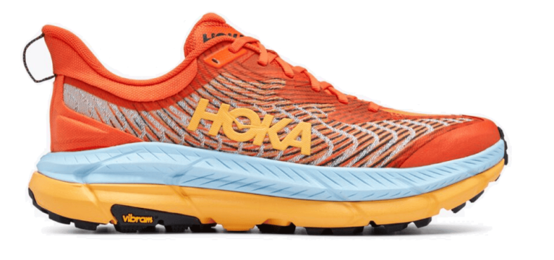 Chaussure de trail maximaliste Hoka Mafate Speed.