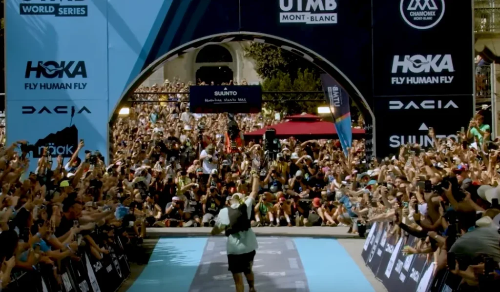 Arrivée UTMB 2024.